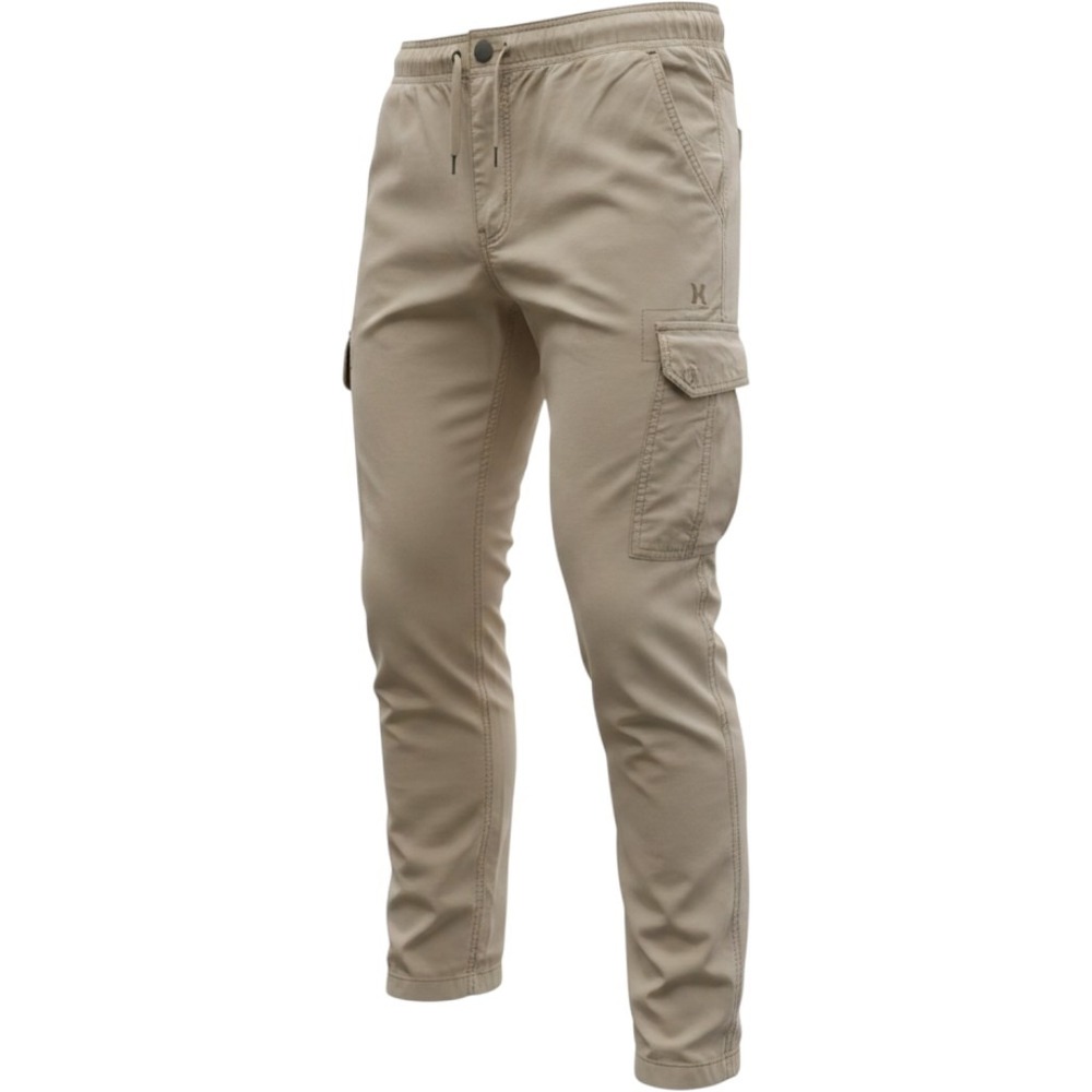 Hurley Mens Khaki Tan Cargo Joggers Pants sz L Utility Gorpcore tech rip stop